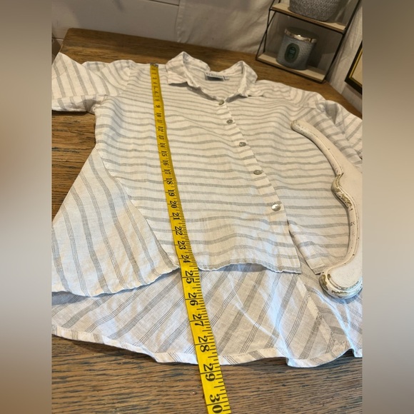 HABITAT clothes to live in - 100% Linen Striped Shirt - Size L ☀️ - Picture 10 of 10